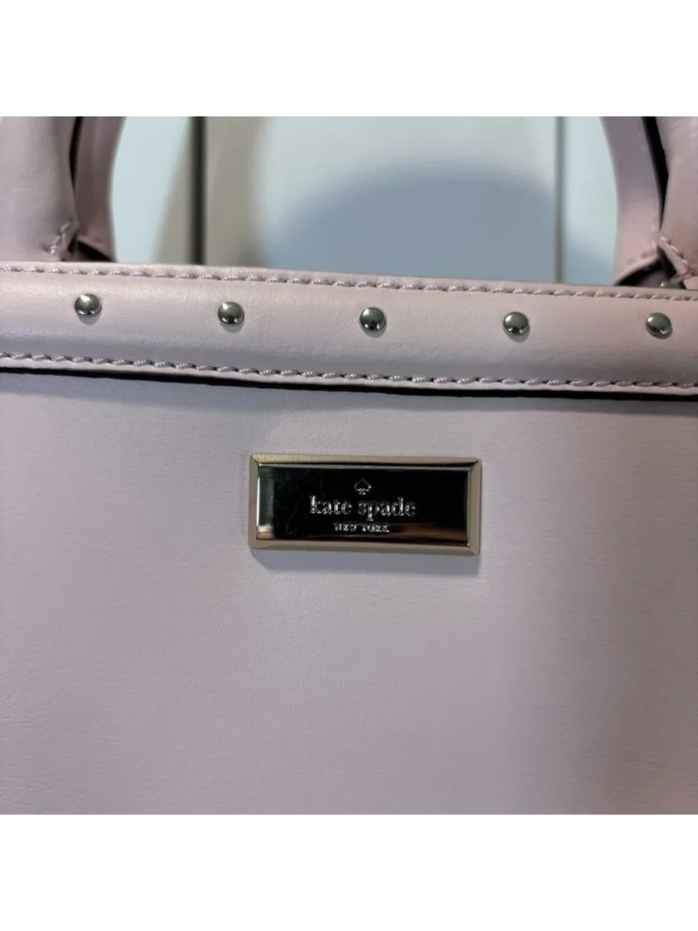 Kate Spade Helena Street Rocki Satchel Cow Leather Light Pink Studded Purse